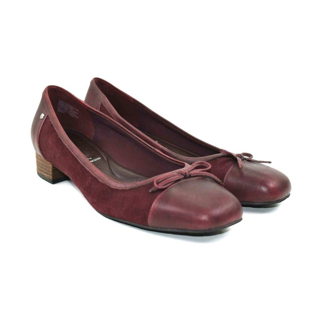 Rockport Lily Women's Burgundy Comfort Leather AdiPrene Casual Shoes 8 M